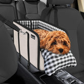 SlowTon console dog seat offers a center view for small dogs in the car