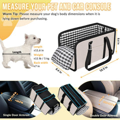 SlowTon console dog seat with headrest straps keeps the carrier secure