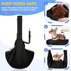 SlowTon dog carrier sling breathable cotton lining for pet comfort.