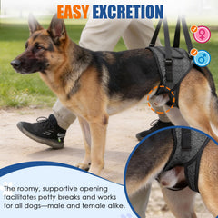 SlowTon Dog Lift Harness close-up of breathable milk silk neoprene blend