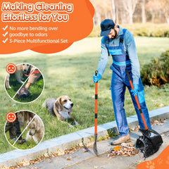 SlowTon pooper scooper swivel bin with 6L capacity seals odors during cleanup