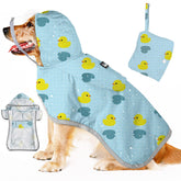 SlowTon dog raincoat with clear hood for rain protection