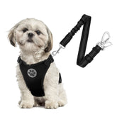 SlowTon dog seat belt harness with 2-in-1 buckle for secure car travel