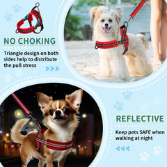 SlowTon front D-ring design directs dog motion to reduce pulling.