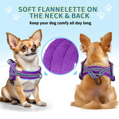 SlowTon No Pull Harness soft padding around the neck reduces chafing.