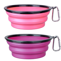 SLSON large collapsible dog bowl folded compact for travel use
