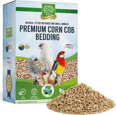 Small Pet Select corn cob bedding in a 6lb box offers a natural, dust-free lounge for small pets.