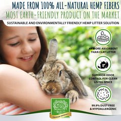 Small Pet Select dust-free hemp bedding poured into a habitat for a cleaner setup