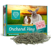Small Pet Select Orchard Grass Hay packaging box keeps hay fresh for daily feeding.
