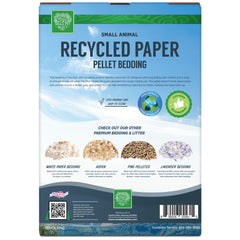 Small Pet Select recycled paper pellet bedding 99% dust-free formula supports quiet breathing