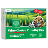 Small Pet Select Value Choice Timothy Hay box shows daily freshness for grazing
