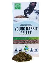 Small Pet Select Young Rabbit Pellet Food packaging, easy-to-store 5 lb bag for growing rabbits.