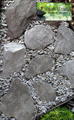 Small World Slate diorama walkways for miniature gardens and models.