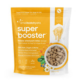 Smallbatch freeze-dried dog treats packaging highlights protein-rich, grain-free nutrition.