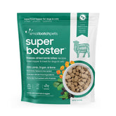 Smallbatch freeze-dried lamb bites bag front, high-protein snack.