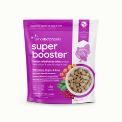 Smallbatch freeze dried turkey treats bag front, protein-rich snack for dogs and cats