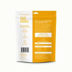 Training reward scene with smallbatch pork heart treats ideal for positive reinforcement.