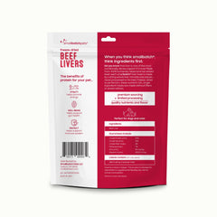 Smallbatch beef liver treats for dogs served in a bowl, ideal training reward