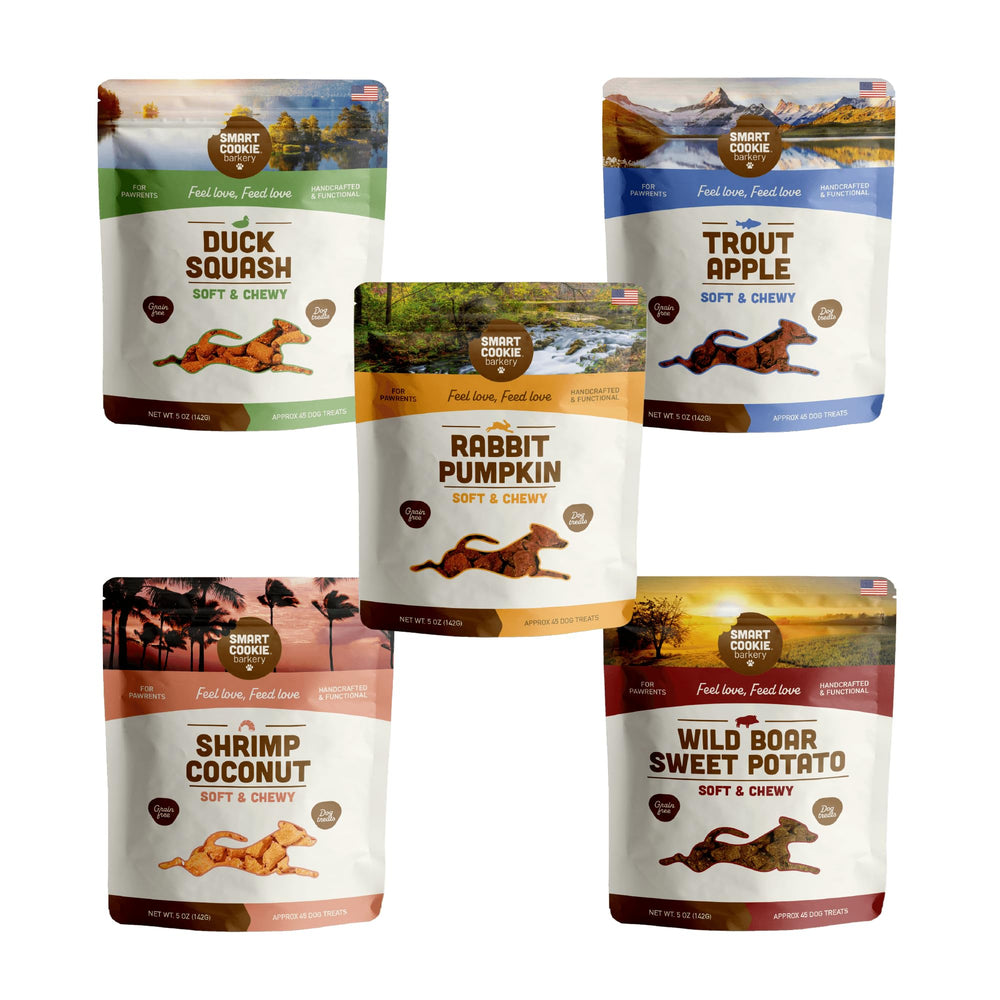 Smart Cookie Island Tropics Shrimp Coconut soft dog treats for training rewards.