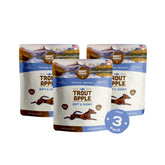 Smart Cookie Trout & Apple soft treats, grain free and USA-made for sensitive dogs.