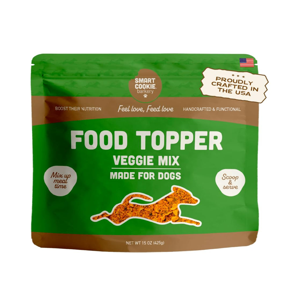 Smart Cookie veggie-topper bag front highlighting real greens and simple ingredients.