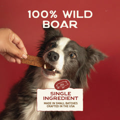 Smart Cookie wild boar jerky for puppies.