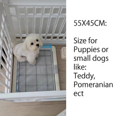 Smart Paws Yorkie pads holder opened to show split design for easy pad access