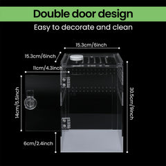 Smartang tall arboreal enclosure uses a traditional latch for secure closure.