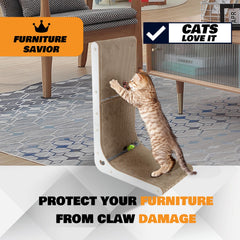 SMARTBEAN L-shape 23-6-inch scratcher offering versatile angles for stretching