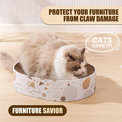 SMARTBEAN compact-16-5x13x3-5in cat scratch pad fits neatly in any room.