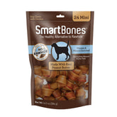 SmartBones Mini Chews with real peanut butter – front packaging, rawhide-free option for dogs