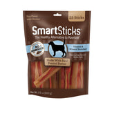 SmartBones SmartSticks peanut butter exterior image, offers tasty chew for dogs.