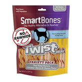 SmartBones Twist Sticks variety pack with real chicken flavor—rawhide-free chews dogs love