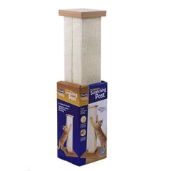SmartCat Pioneer Pet Ultimate Scratching Post beige sisal close-up highlighting durable fibers