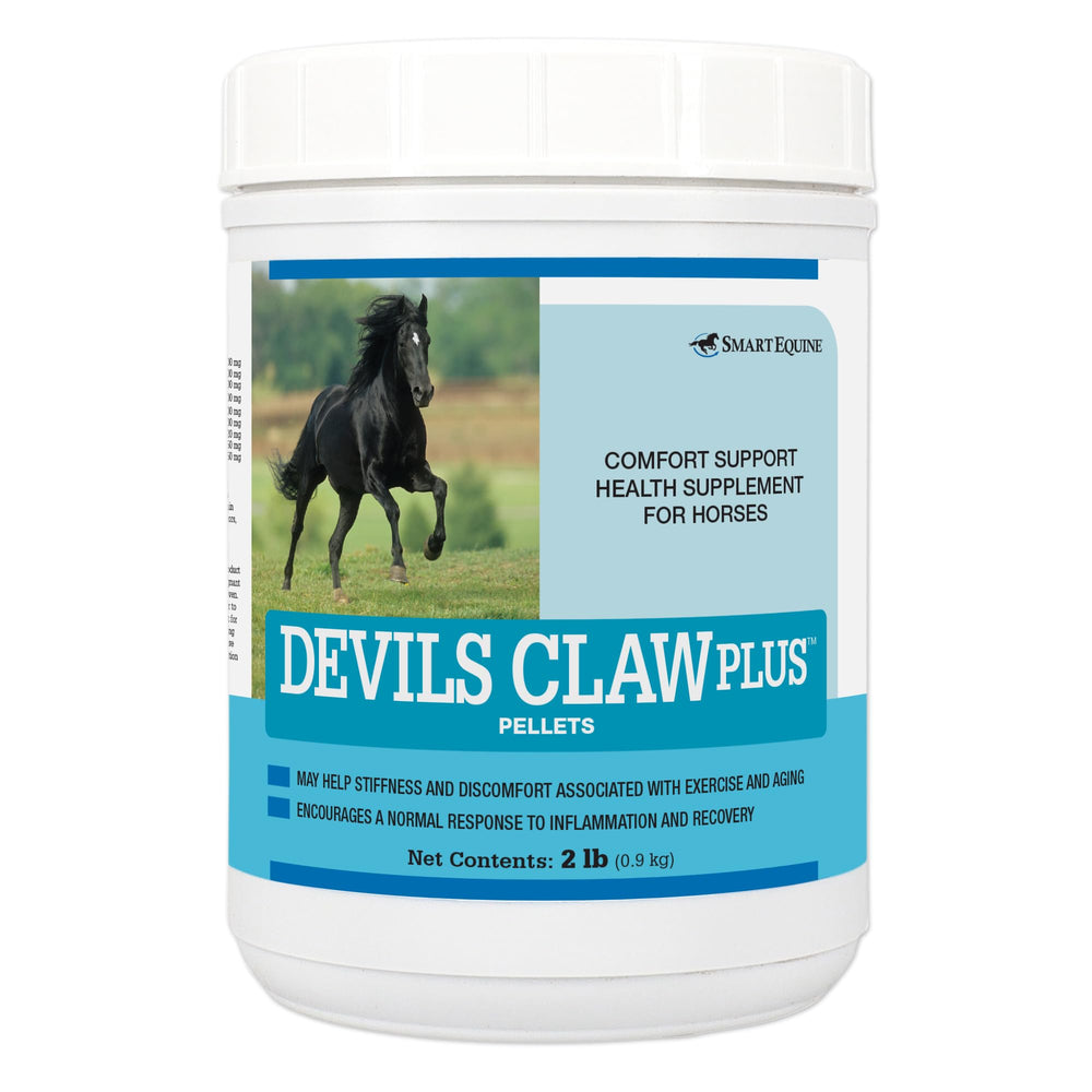 SmartEquine Devil's Claw Plus Pellets tub for easy daily joint support.