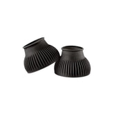 SmartEquine horse bell boots pull-on ribbed design for interference shielding during rides.