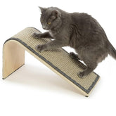 SmartyKat Sisal Angle Ramp Scratcher with natural surface ideal for instinctual scratching.