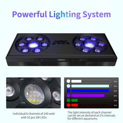 SMATFARM reef light master-slave panel enables synchronized lighting across units.