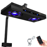 SMATFARM reef light 140W overview with wide coverage for coral tanks.