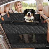 Smatto dog car seat with extended hard base for extra space and stability.