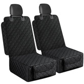 Smatto dog seat cover front waterproof surface protects seats from spills and fur.