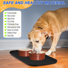 SMILOOL smooth-surface pet dish mat easy to wipe clean