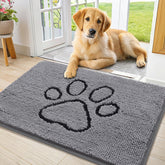 Smiry dog door mat muddy paws absorbent dirt-trapper at entry