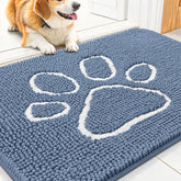 Smiry dog door mat traps muddy paw dirt at the doorway for cleaner floors