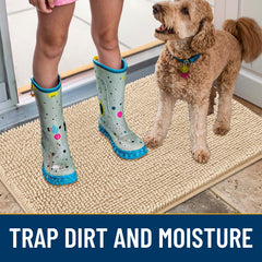 Smiry mud trap mat at entryway keeps interior cleaner.