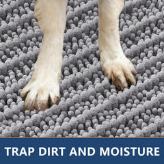 Smiry non-slip rubber backing prevents mat movement on dry floors.