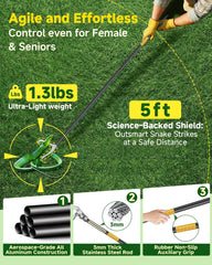 SMOQIO anti slip jaws provide secure grip for precise snake capture.