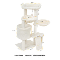 Smouatou Wang Xin cat condo scratcher offers private retreat and safe scratching.