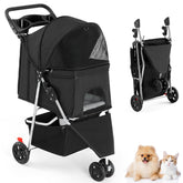 SMUG 3-Wheels Pet Stroller front view highlights lightweight design for easy daily walks.