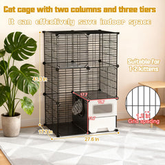SNAAT cat cage provides a large exercise space for kittens indoors